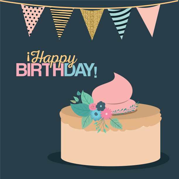 颜色深绿色背景与装饰旗帜图片下载