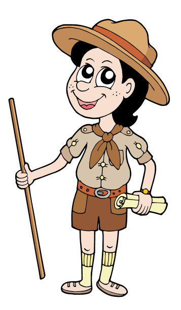 带着拐杖的童子军图片下载