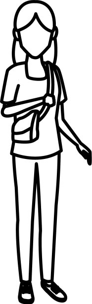 年轻女子学生漫画图片下载