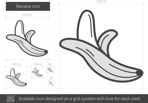 香蕉行图标图片下载