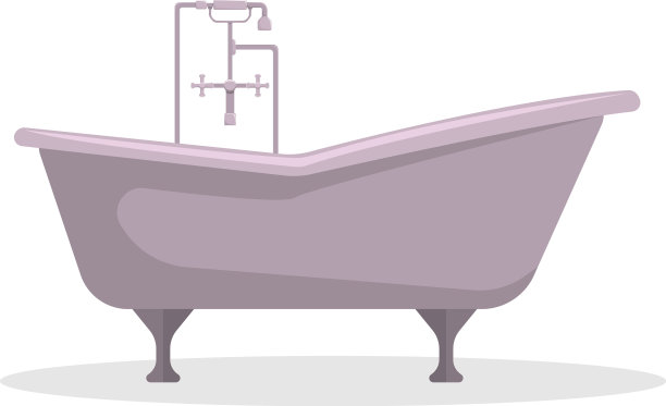 平卷顶浴是一个孤立的图形图片下载