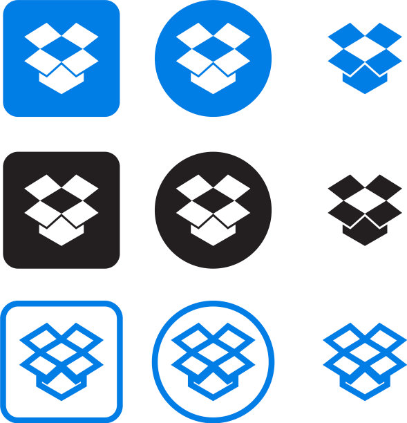 Dropbox社交媒体图标图片下载