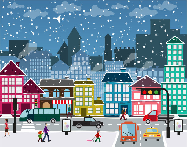 冬天的城市图片下载