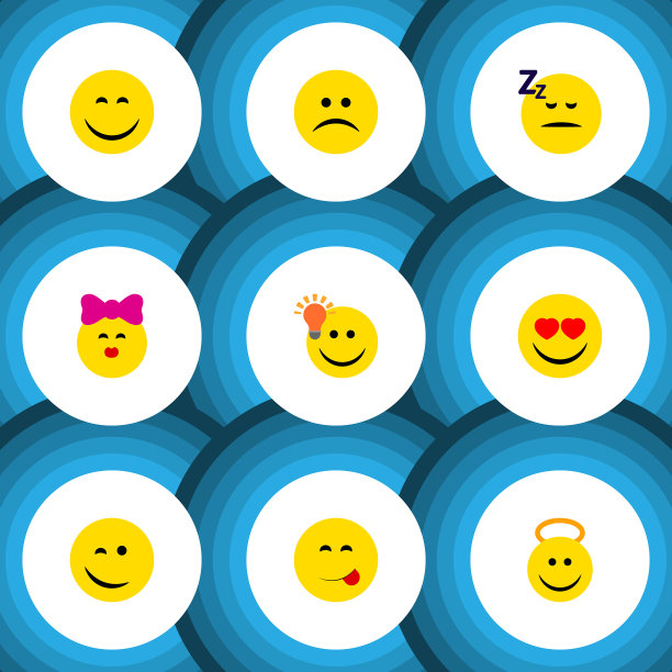 平面图标手势设置天使悲伤的爱和图片下载