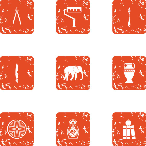 涂层图标设置垃圾摇滚风格图片下载