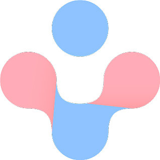 蓝色和粉色抽象十字形女人和男人的健康图片下载