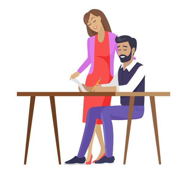 幸福的夫妇梦想未来的彩色横幅图片下载