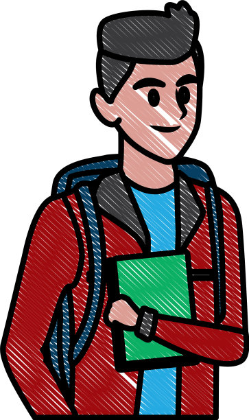 青年学生卡通图片下载