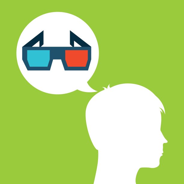 眼镜3d剪影头想电影图片下载