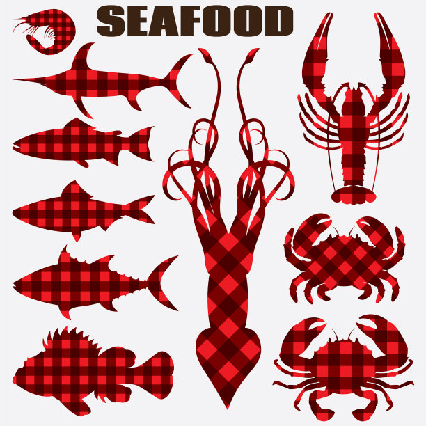 不同风格的海鲜套装图片下载