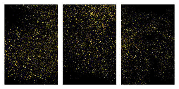 金色闪光纹理孤立在黑色上图片下载