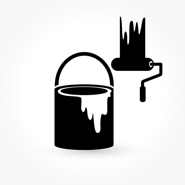 油漆和油漆刷图标图片下载