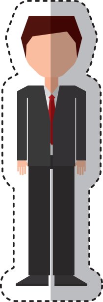 商人角色孤立图标图片下载