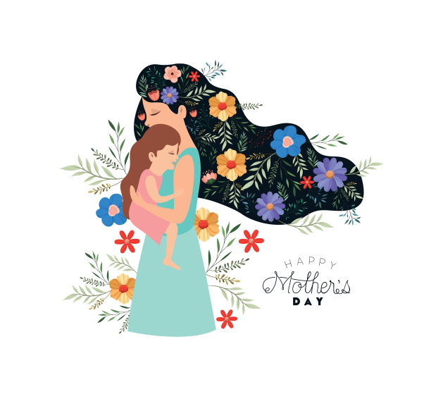 母亲节快乐，女儿举图片下载