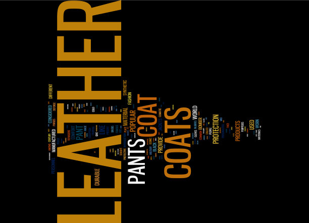 皮革裤子和皮革外套的文字背景图片下载