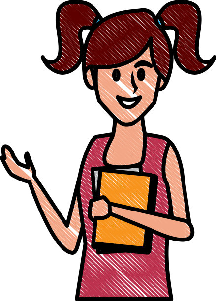 年轻女子学生漫画图片下载