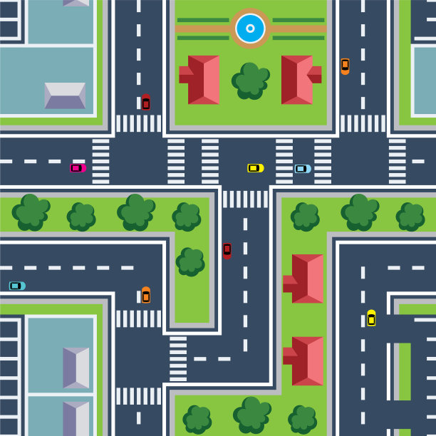 城市道路壁纸图案图片下载