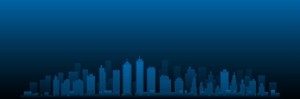 夜晚的城市天际线图片下载