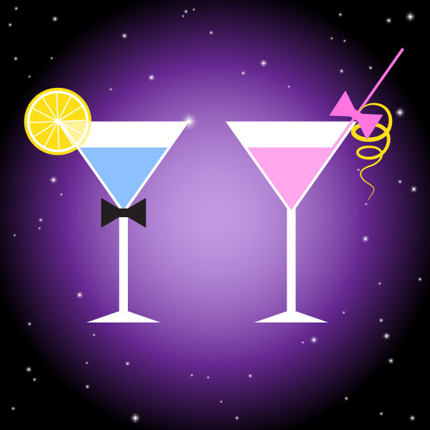 鸡尾酒会海报设计模板图片下载