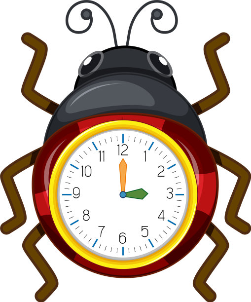 一个瓢虫时钟模板图片下载