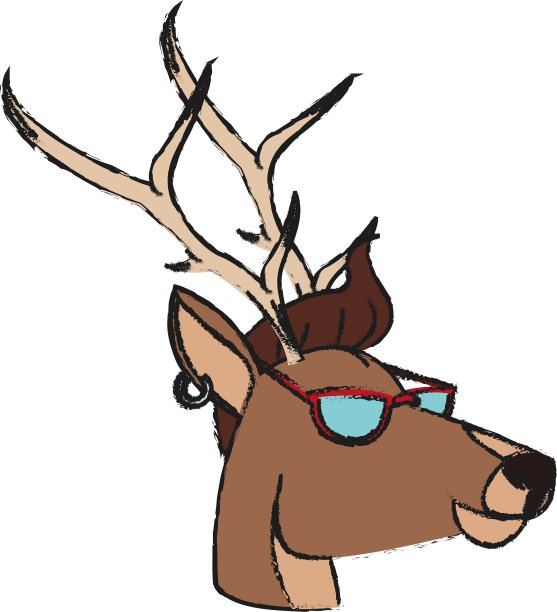 潮人动物设计图片下载