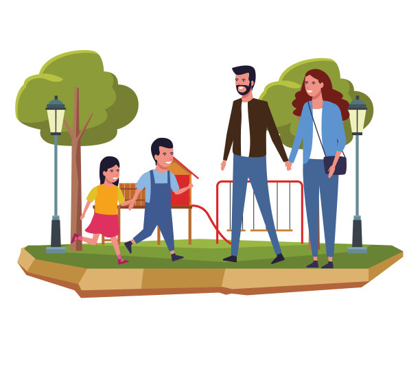 家人在公园图片下载