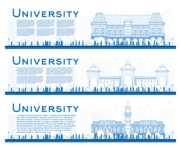 大学学习横幅的大纲图片下载