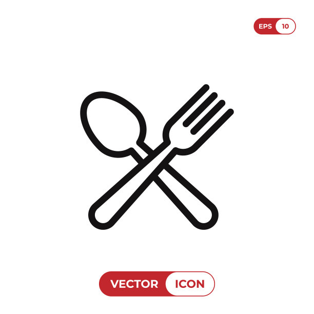 勺子和叉子图标图片下载