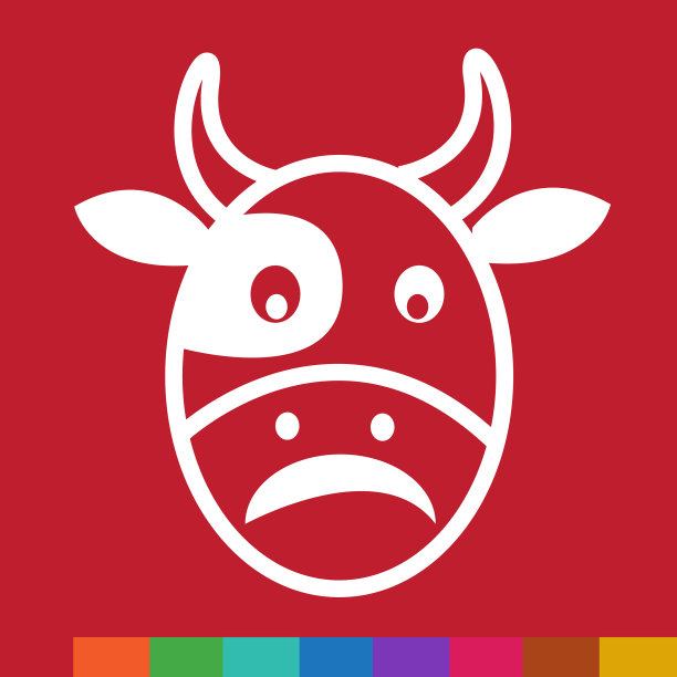 牛脸表情图标标识设计图片下载