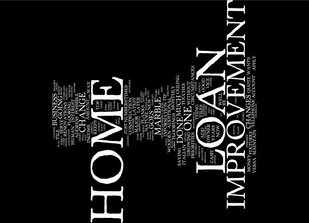 贷款为家装文字背景字图片下载