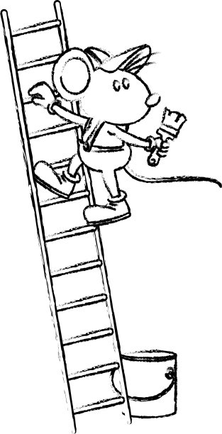 可爱的鼠标工人卡通图片下载