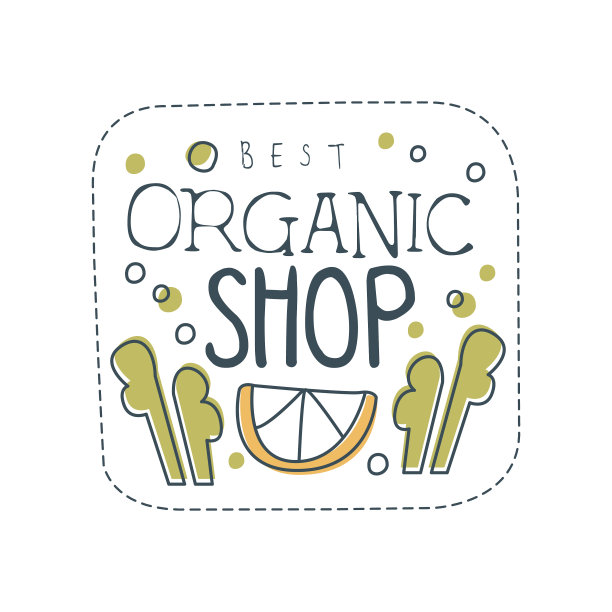 为有机商店标识模板设计标签图片下载