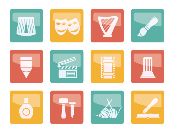 不同类型的艺术图标图片下载