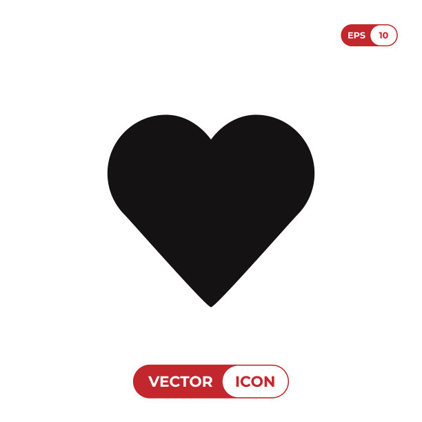 心形图标爱情象征情人节标志图片下载
