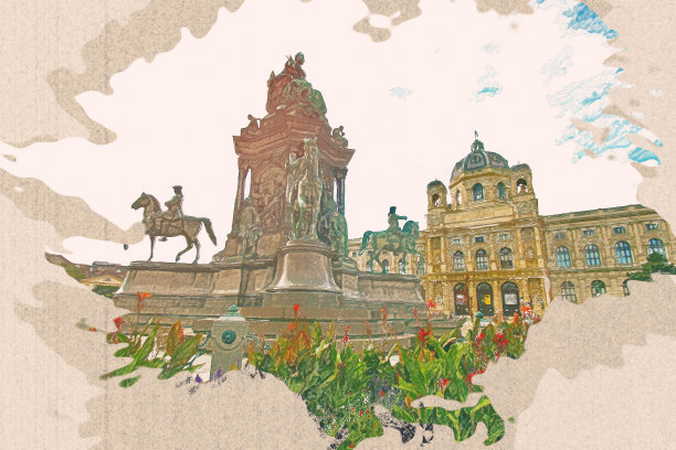 奥地利维也纳著名地标。图片下载