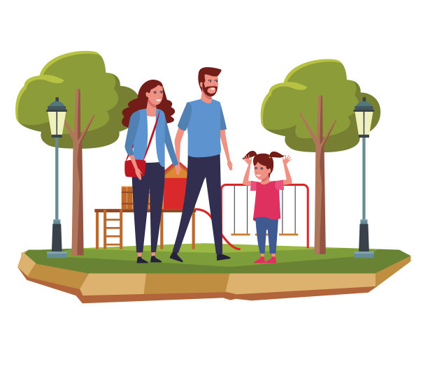 家人在公园图片下载