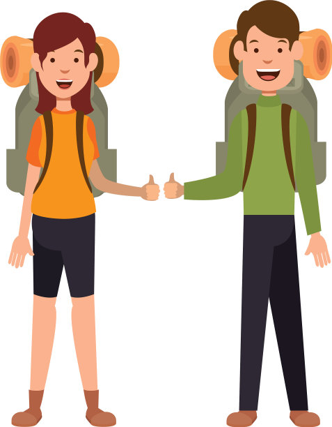 一对露营人的偶像图片下载