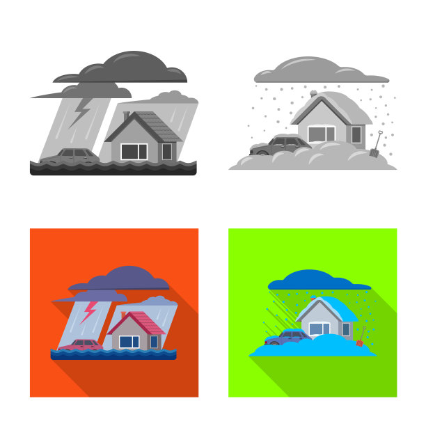 自然灾害标志设计图片下载