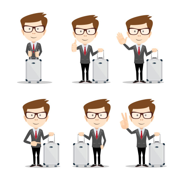 一个年轻商人的全身像图片下载