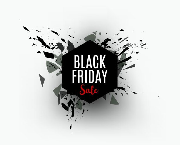 黑色星期五促销题词设计模板图片下载