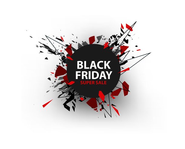 黑色星期五促销题词设计模板图片下载