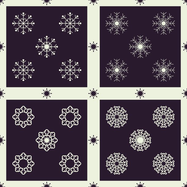 圣诞雪花无缝背景图片下载