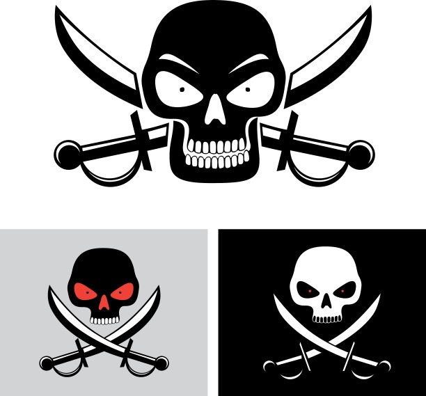 海盗骷髅旗符号图片下载