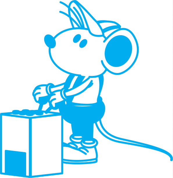 可爱的鼠标工人卡通图片下载