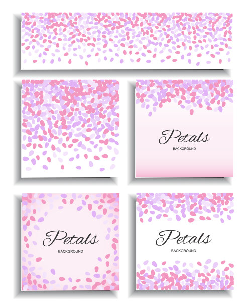 粉红色飞花背景图片下载