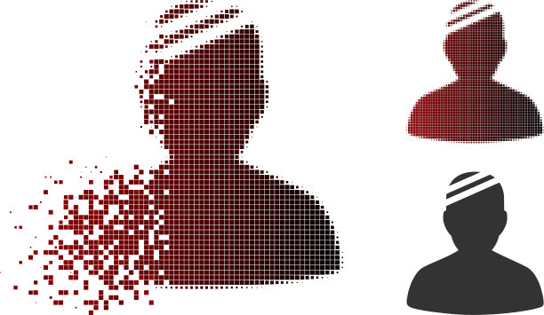 破坏像素半色调病人图标图片下载