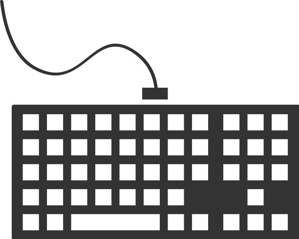 键盘图标平图片下载