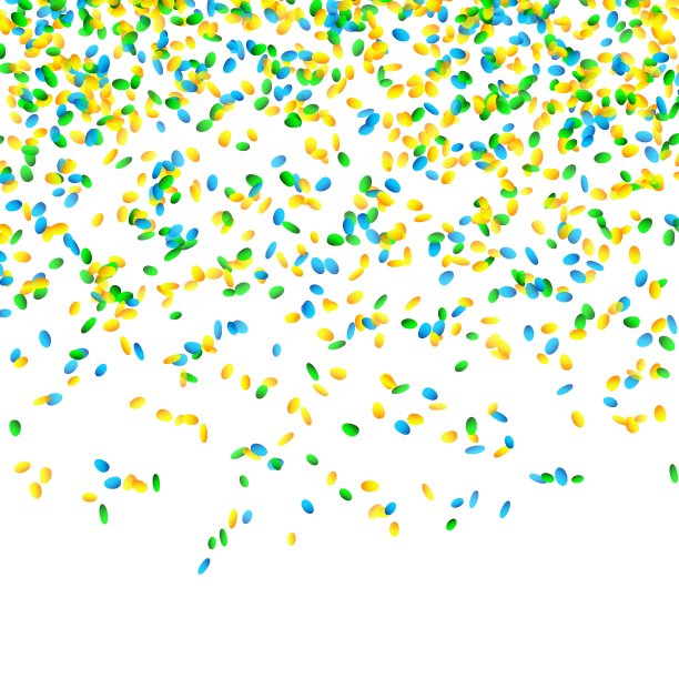 散落的五彩纸屑，明亮的爆炸隔离图片下载