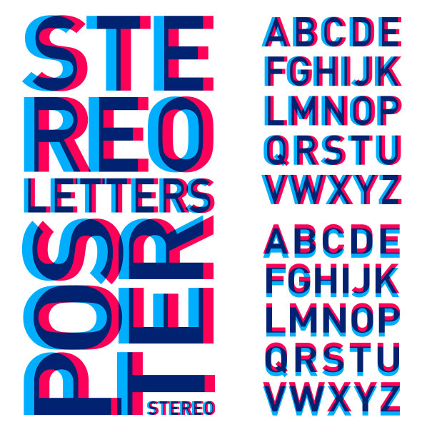 立体字母字母表立体海报图片下载