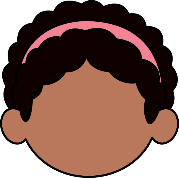 可爱的卡通女孩笑的表情图片下载